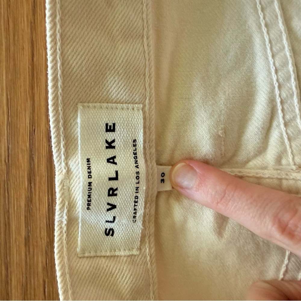 SLVRLAKE *NWOT* London Jeans in Ecru - Picture 9 of 10
